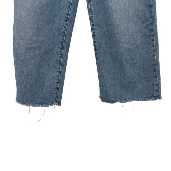 Levi’s High Rise Raw Freyed Hem Cropped Stretch Jeans 30 - Picture 6 of 10